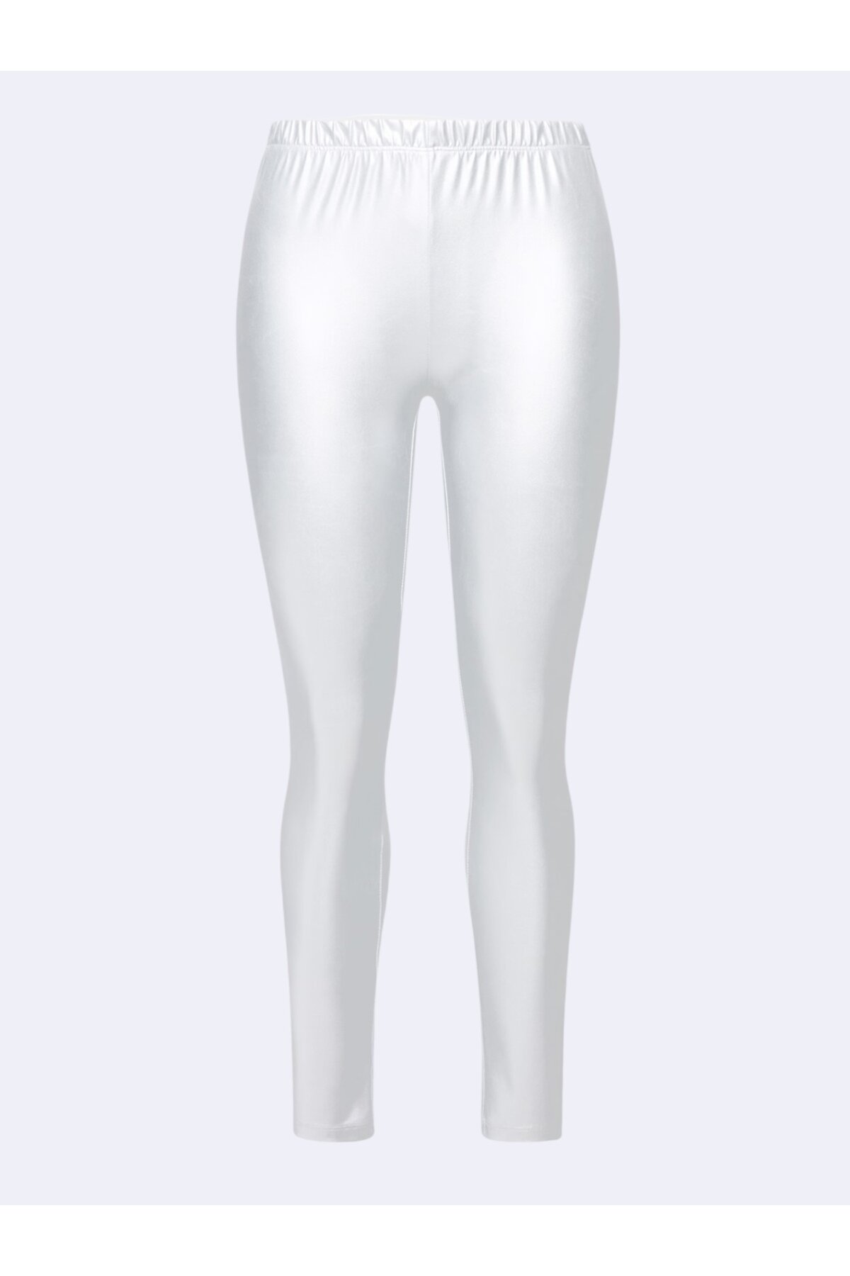 Kadın Beli Lastikli Parlak Büyük Beden Curve Yüksek Bel Spor Şık Tayt