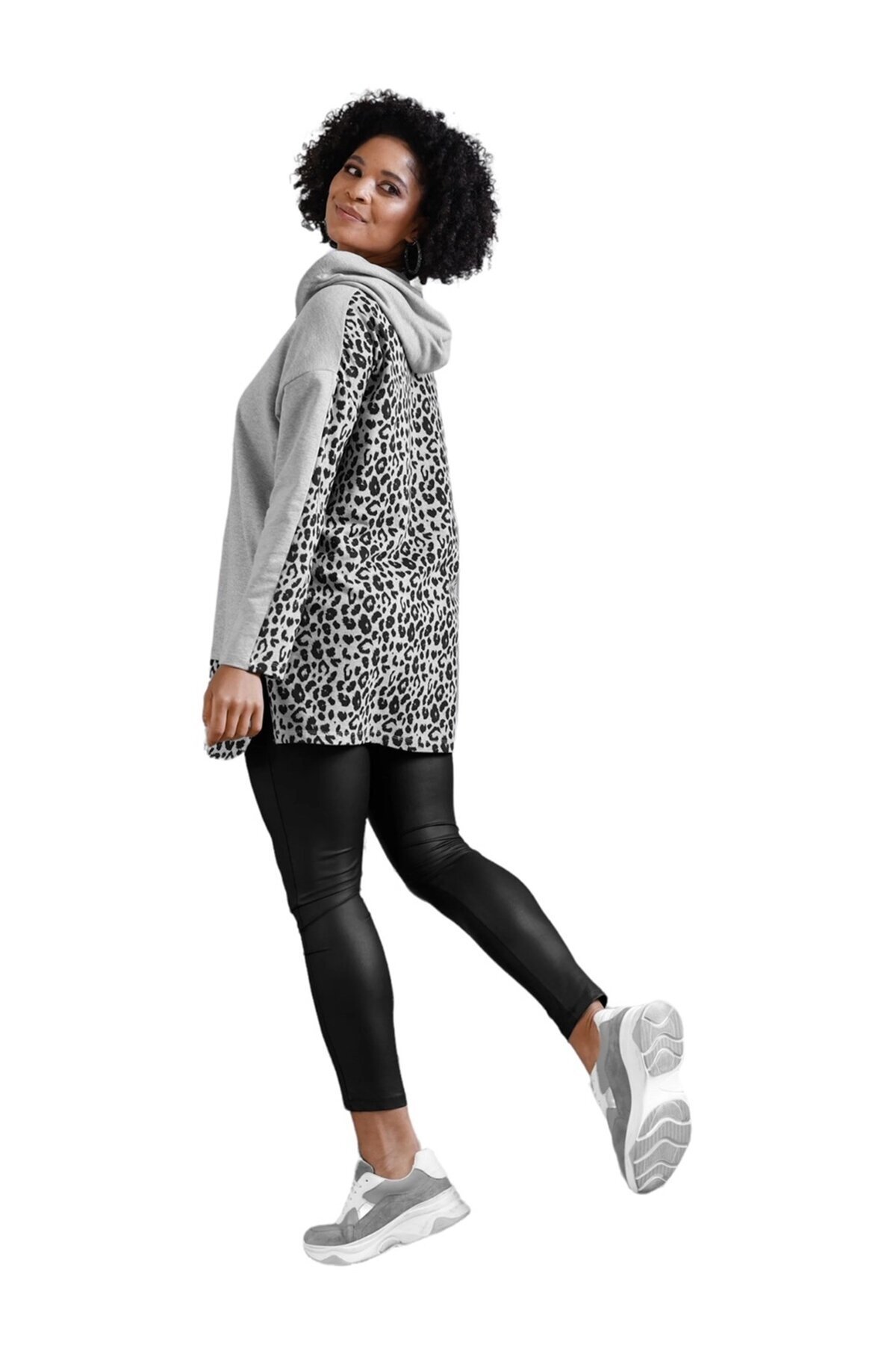 Kadın Beli Lastikli Mat Büyük Beden Curve Yüksek Bel Spor Şık Tayt