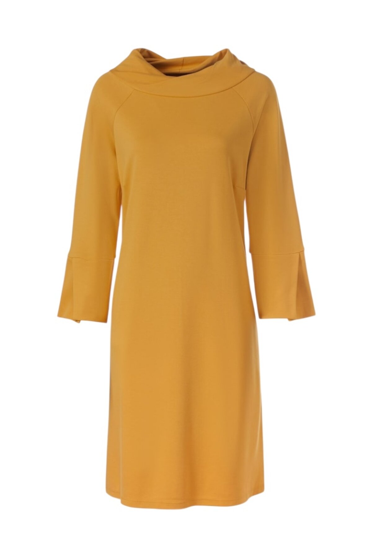 Kadın Degaje Yaka Truvakar Kol Düz Kesim Spor Şık Viskon Elbise