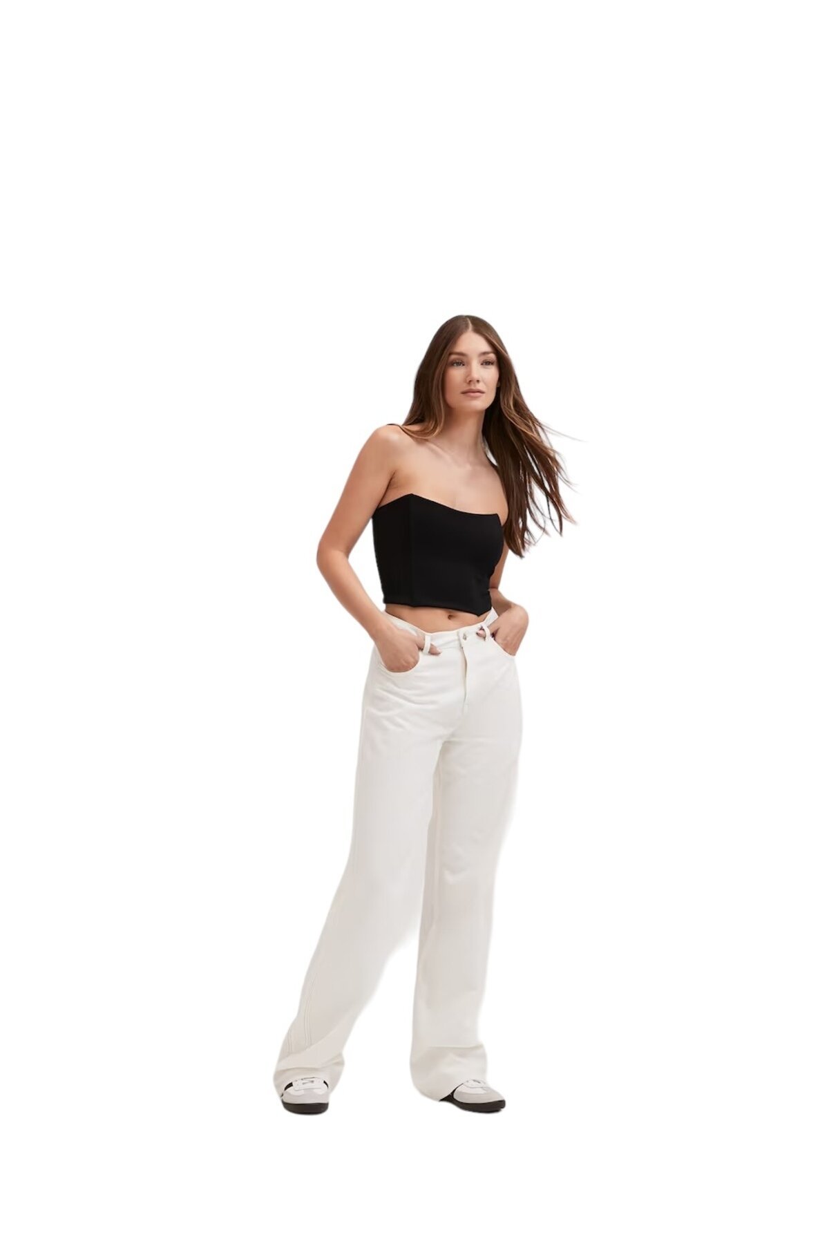 Kadın Straplez Korse Etkili Spor Şık Croptop Büstiyer