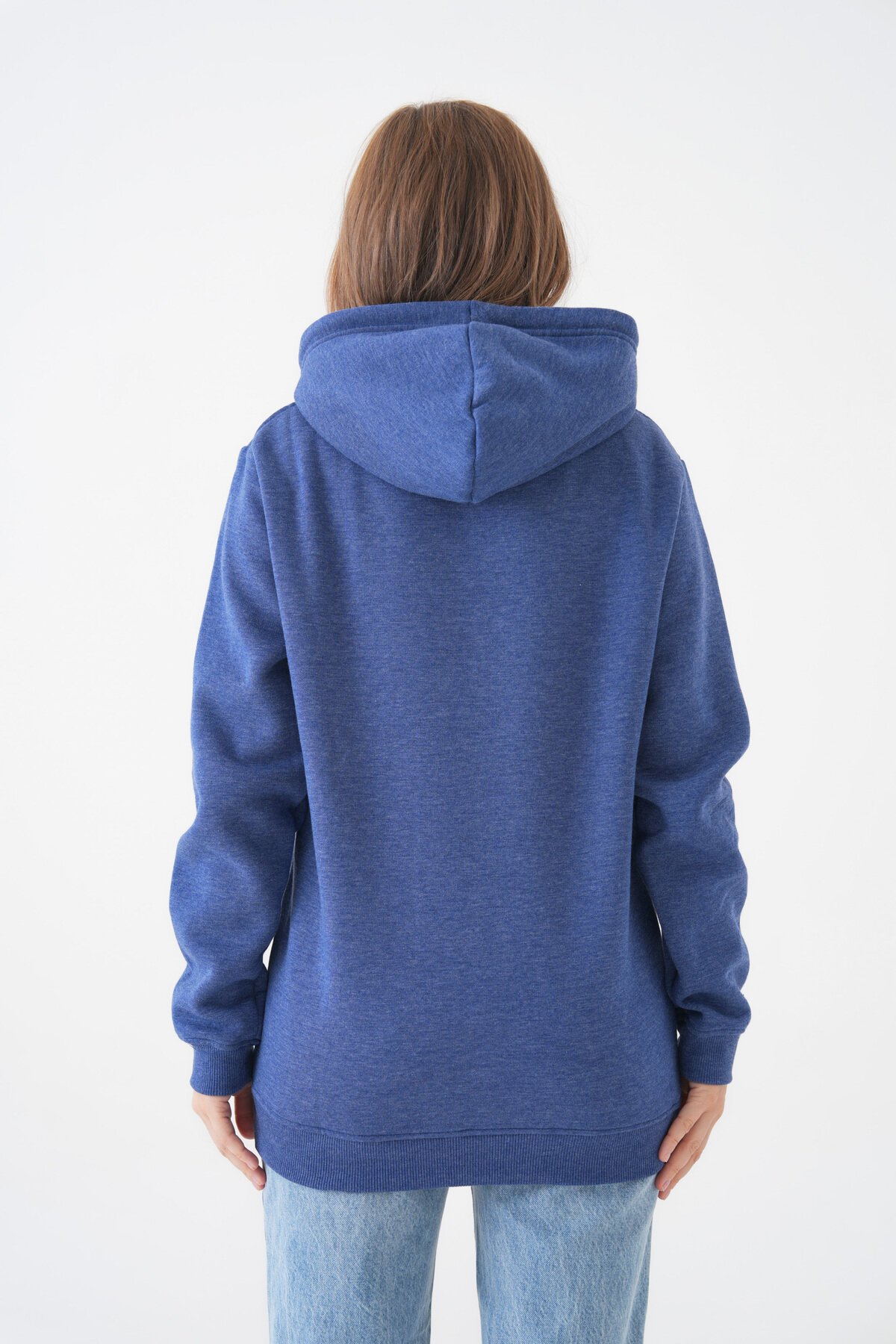 Unisex Kanguru Cepli Kapüşonlu Yazılı Rahat Spor Şık Kışlık Uzun Kol Sweatshirt