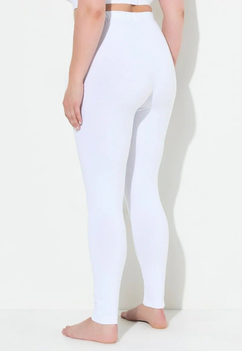 Kadın Beli Lastikli Pamuk Penye Büyük Beden Curve Yüksek Bel Spor Günlük Tayt