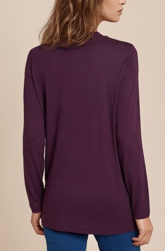 Kadın Bisiklet Yaka Esnek Desenli Taşlı Viskon Uzun Kol Curve Büyük Beden Bluz