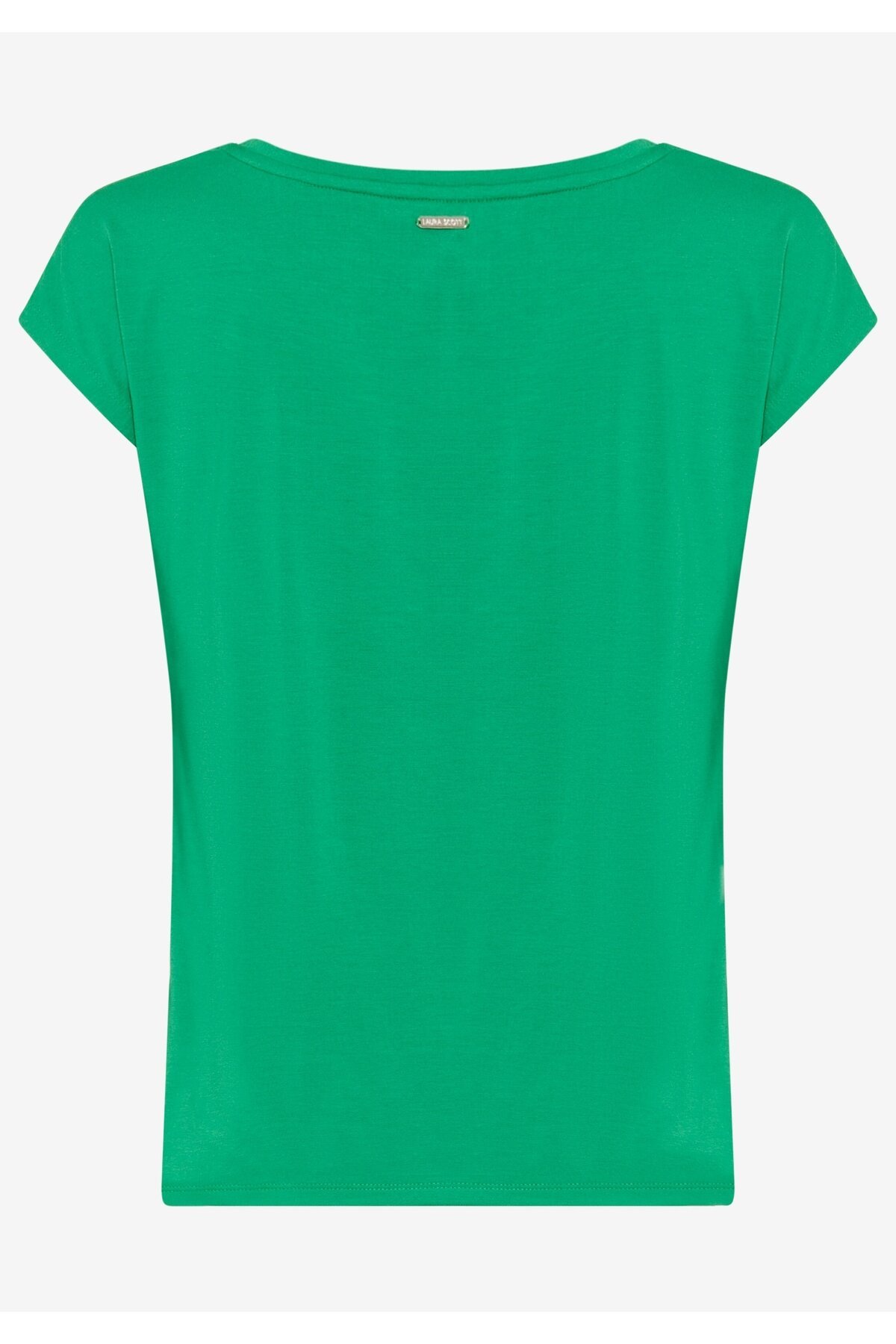 Kadın Bisiklet Yaka Saten Viskon Kısa Kol Spor Şık Desenli Bluz