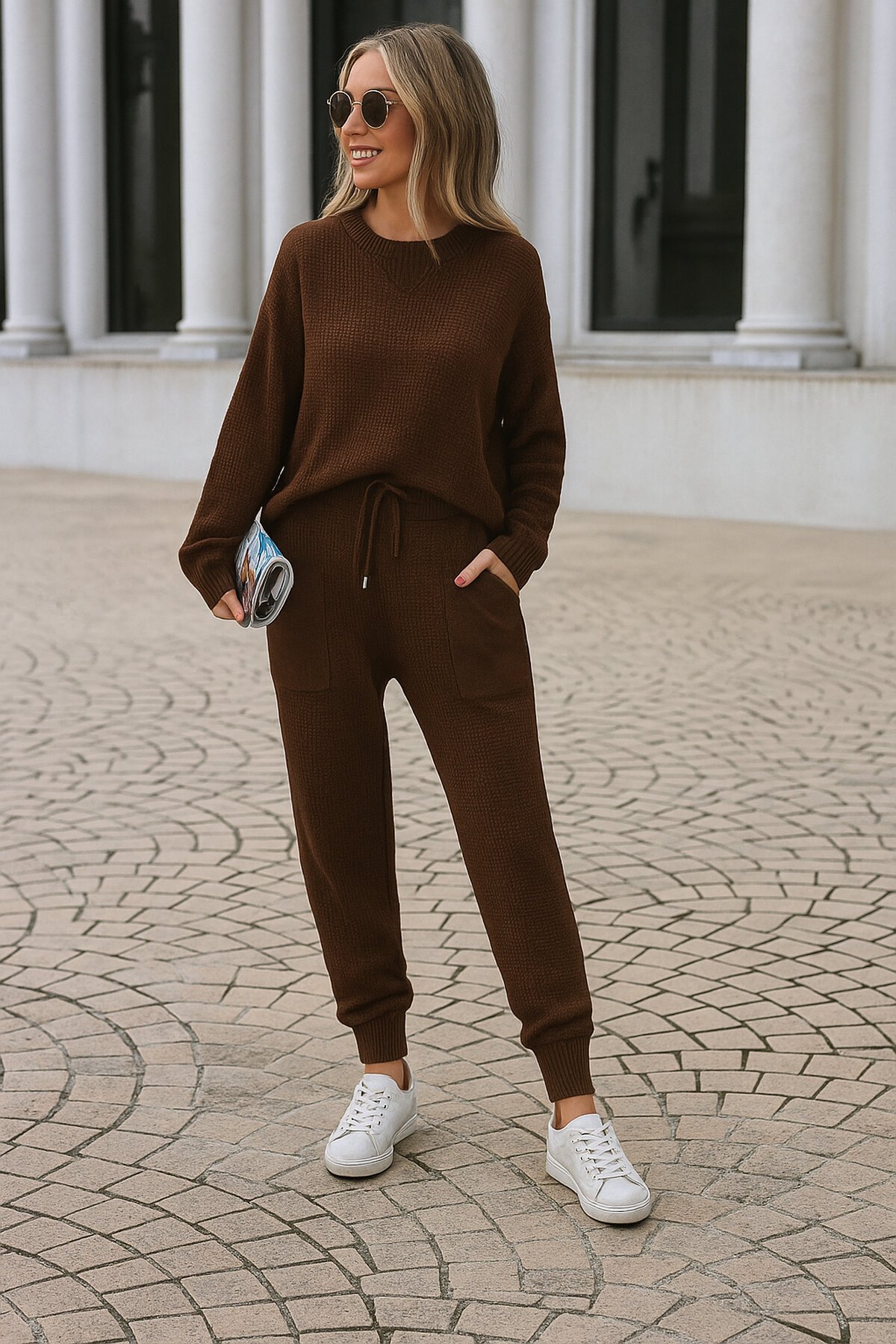 Kadın Rahat Kalıp Örgü Triko Tasarım Alt Üst Takım