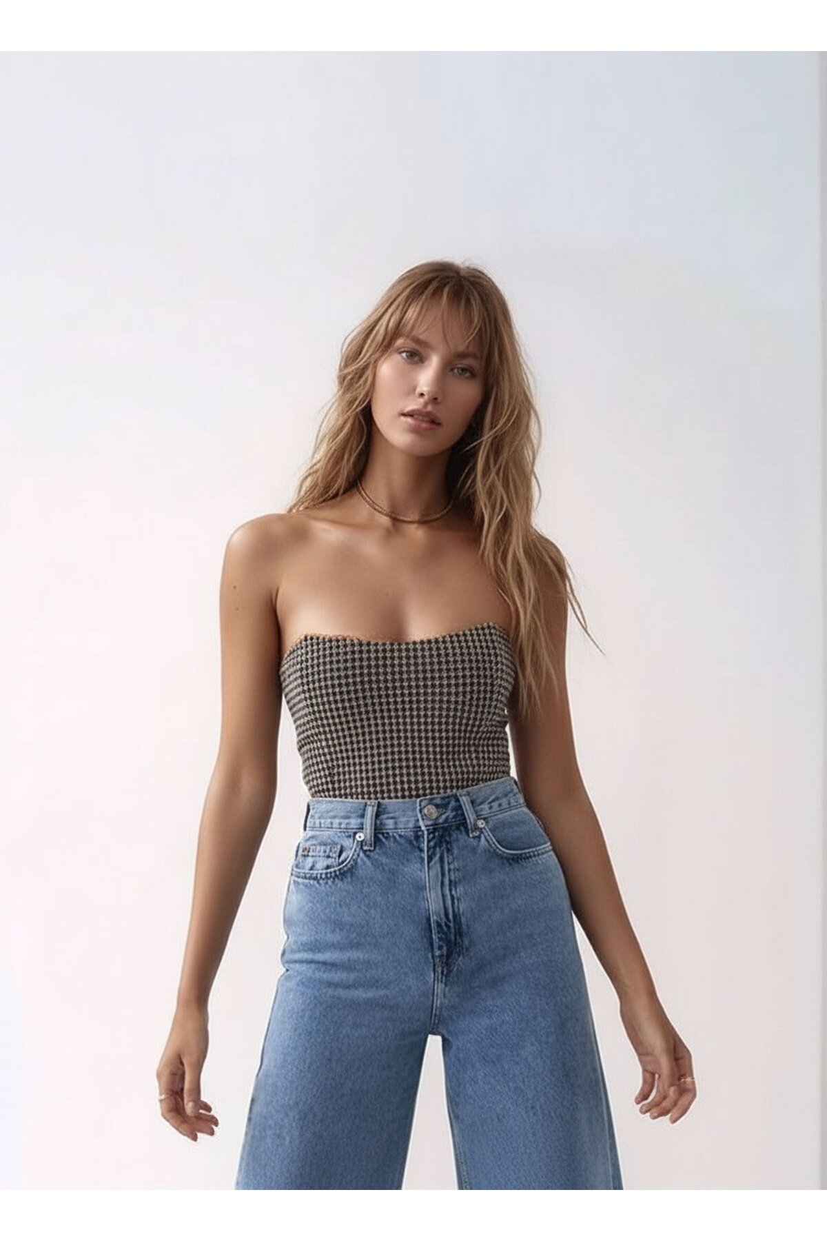 Kadın Straplez Korse Etkili Spor Şık Croptop Büstiyer