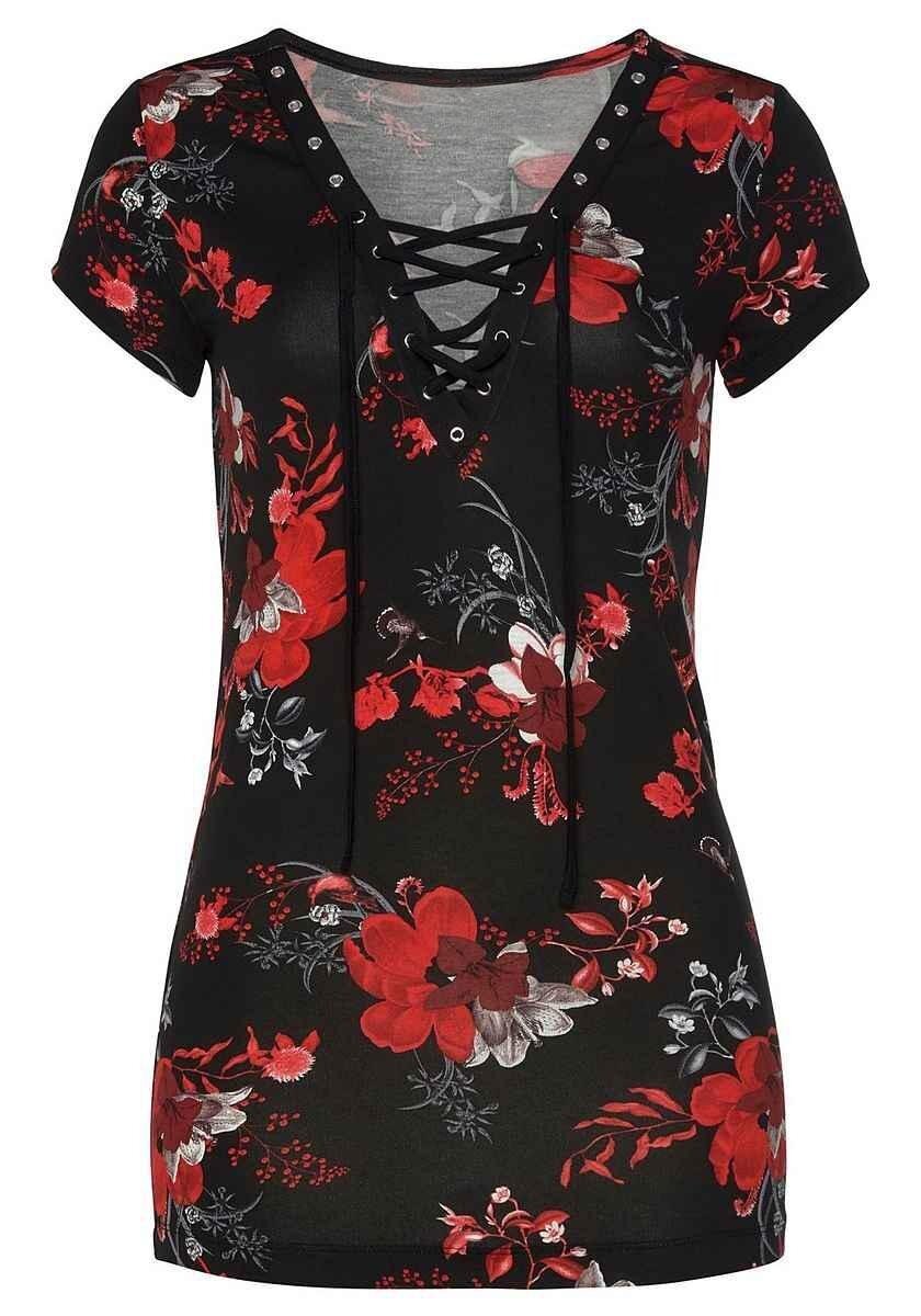 Kadın  V Yaka Kuş Gözü Bağcıklı Tasarım Yarım Kol Spor Şık Curve Viskon Bluz