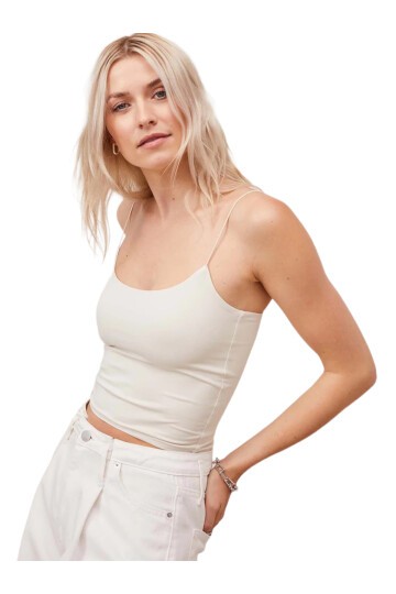 Kadın Askılı Spor Şık U Yaka Crop Top Curve Büstiyer Bluz