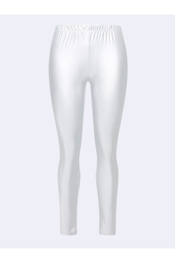 Kadın Beli Lastikli Parlak Büyük Beden Curve Yüksek Bel Spor Şık Tayt