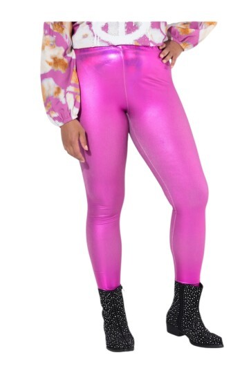 Kadın Beli Lastikli Parlak Büyük Beden Curve Yüksek Bel Spor Şık Tayt