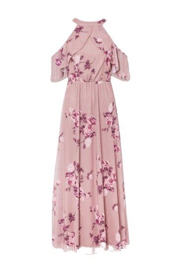 Kadın Tül Detaylı Omzu Açık Şık Rahat Kalıp Büyük Beden Curve Abiye Elbise