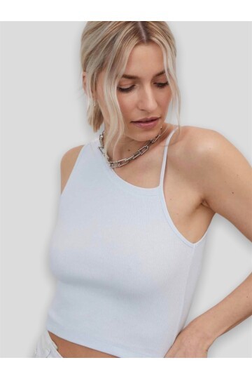 Pikka Online Kadın Buz Mavisi Sırtı Açık Croptop