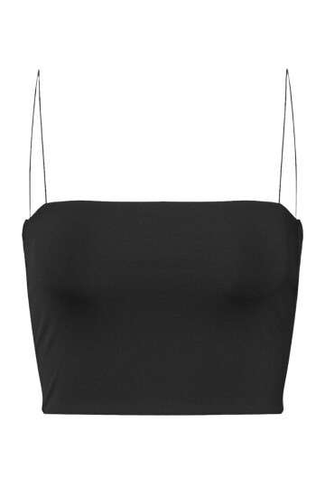 Kadın Askılı Şık Croptop Bluz