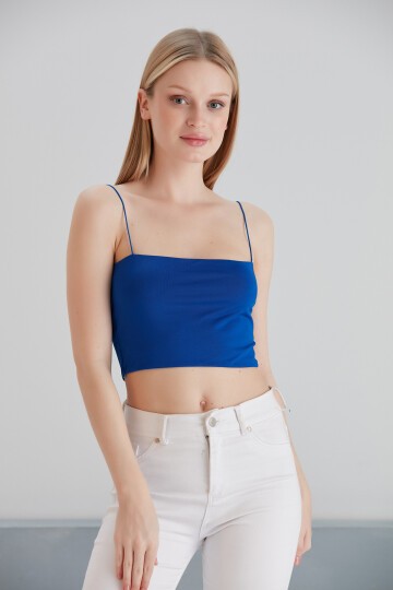 Kadın Askılı Şık Croptop Bluz
