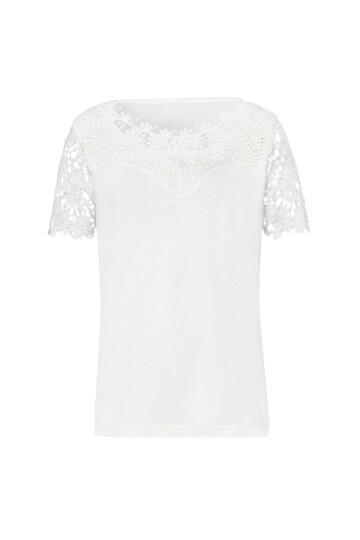 Kadın Bisiklet Yaka Dantel Yarım Kol Spor Şık Büyük Beden Curve Pamuk Bluz