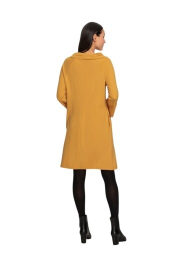 Kadın Degaje Yaka Truvakar Kol Düz Kesim Spor Şık Viskon Elbise