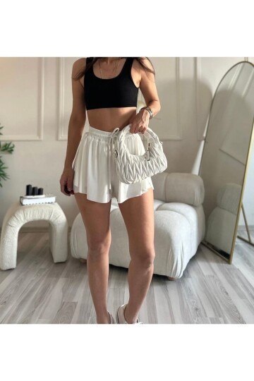 Kadın Sandy Kumaş Spor Şık Casual Sporcu Şortlu Etek