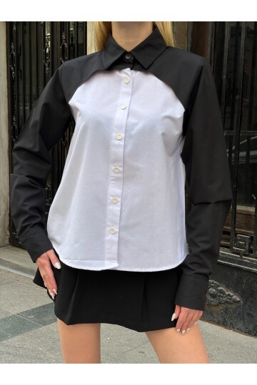 Kadın Tasarım Design İki Parça Şık Curve Tesettüre Uygun Büyük Beden %100 Cotton Uzun Kol Gömlek