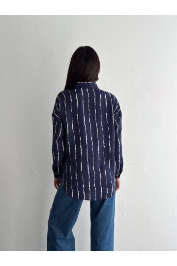 Kadın Uzun Kol Tesettüre Uygun Rahat Pamuk Spor Şık Casual Oversize Gömlek