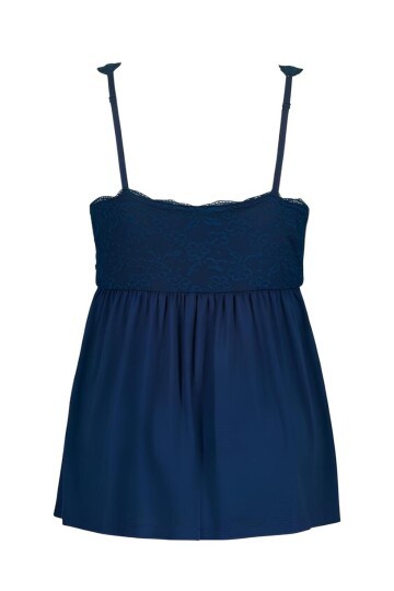 Kadın V Yaka Dantel Detay Askılı Şık Büyük Beden Curve Viskon Gecelik Bluz