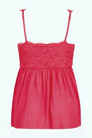 Kadın V Yaka Dantel Detay Askılı Şık Büyük Beden Curve Viskon Gecelik Bluz