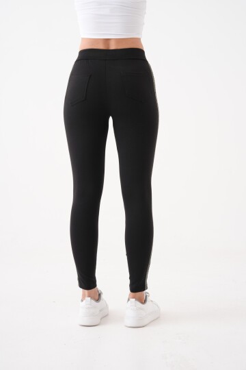 Kadın Yanı Şeritli Korse Etkili Arka Cepli Büyük Beden Spor Günlük Curve Tayt