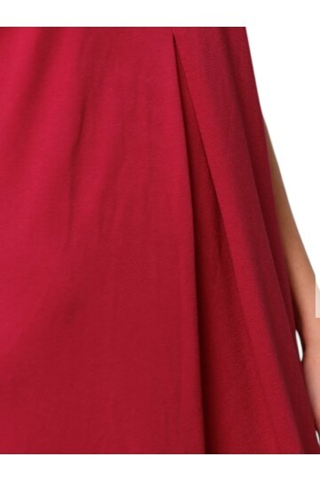 Kadın Yarım Kol Bisiklet Yaka Eteği Volanlı Spor Şık Büyük Beden Elbise