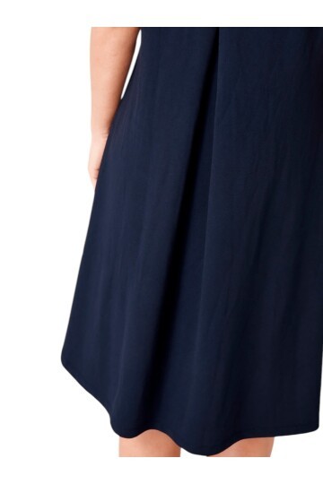 Kadın Yarım Kol Bisiklet Yaka Eteği Volanlı Spor Şık Büyük Beden Elbise