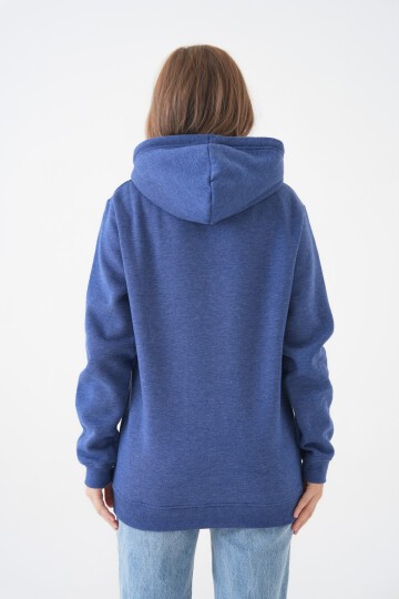 Unisex Kanguru Cepli Kapüşonlu Yazılı Rahat Spor Şık Kışlık Uzun Kol Sweatshirt