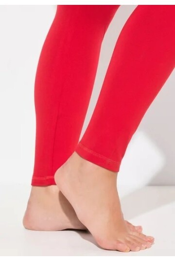 Kadın Beli Lastikli Pamuk Penye Büyük Beden Curve Yüksek Bel Spor Günlük Tayt