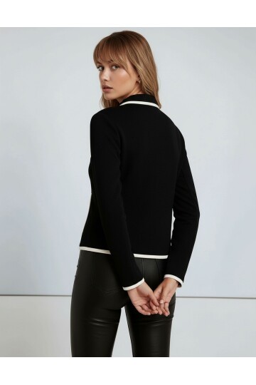 Kadın Fermuarlı Uzun Kol Cepli Spor Şık Tasarım Ceket