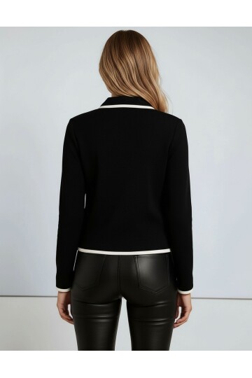 Kadın Fermuarlı Uzun Kol Cepli Spor Şık Tasarım Ceket